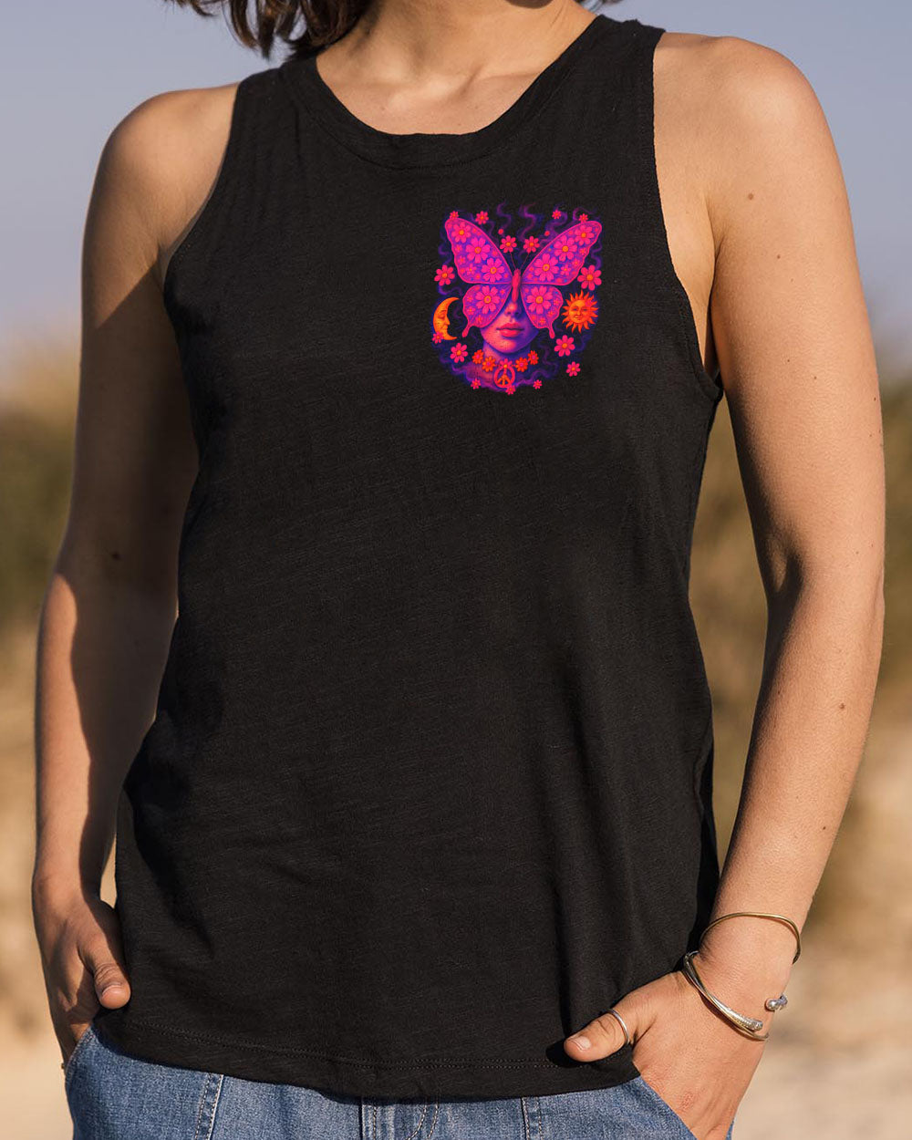 Soul of a Gypsy Heart of a Hippie Spirit of a Fairy Flower Butterfly Tee for Women AOP Shirts _12_ VE9Zz