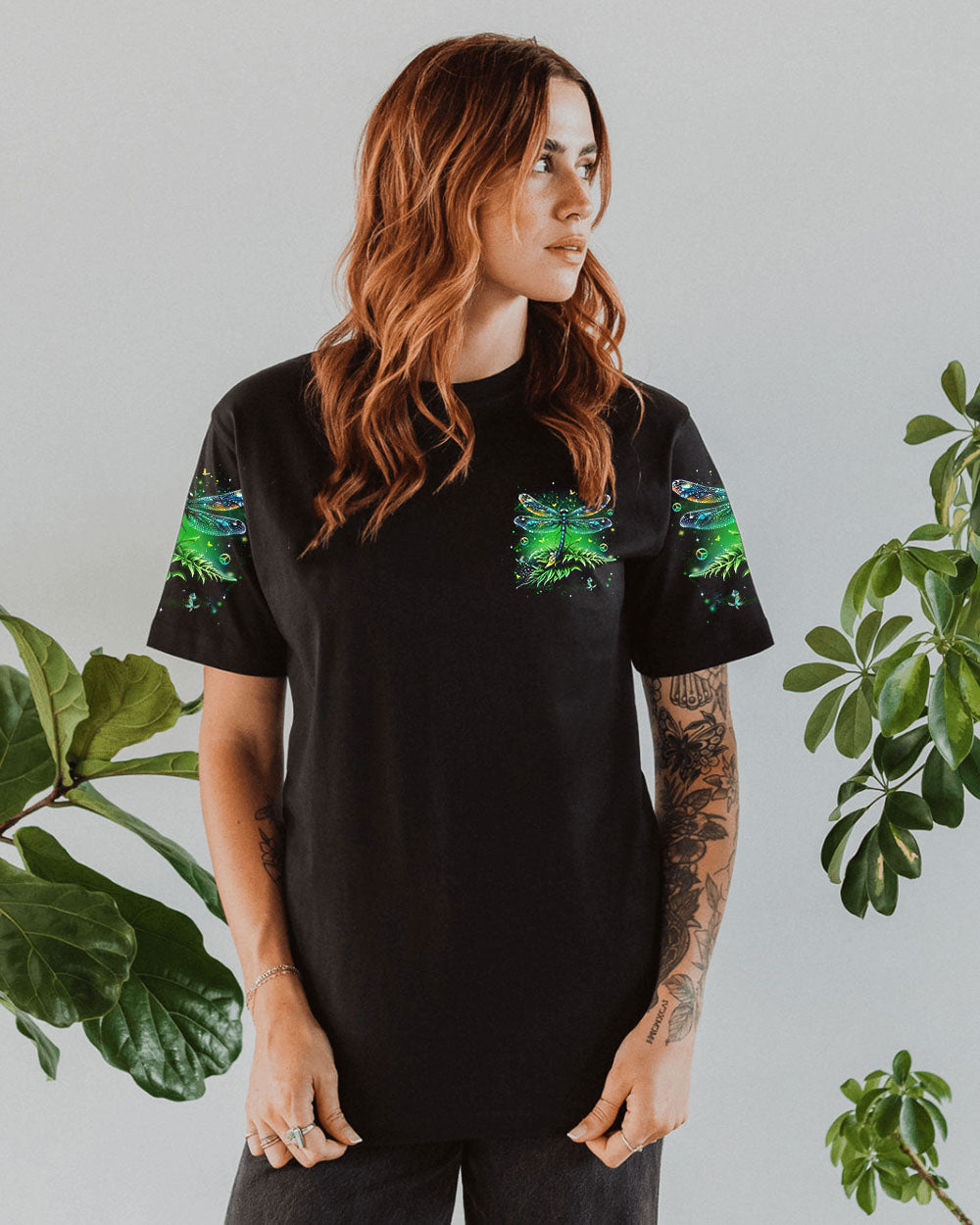 Soul of a Gypsy Heart of a Hippie Spirit of a Fairy Green Dragonfly AOP Shirts _10_ rfseo