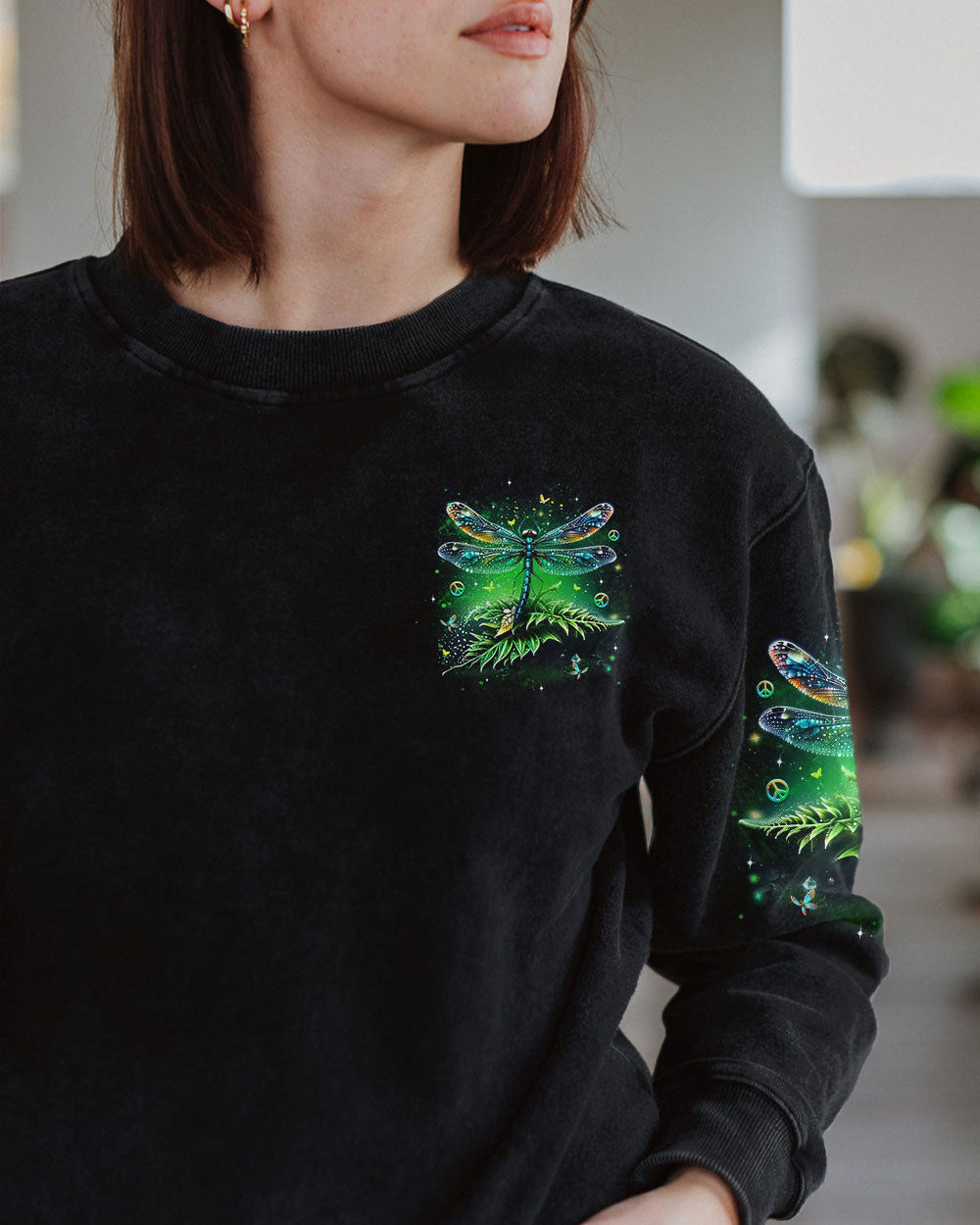 Soul of a Gypsy Heart of a Hippie Spirit of a Fairy Green Dragonfly AOP Shirts _2_ yMePw