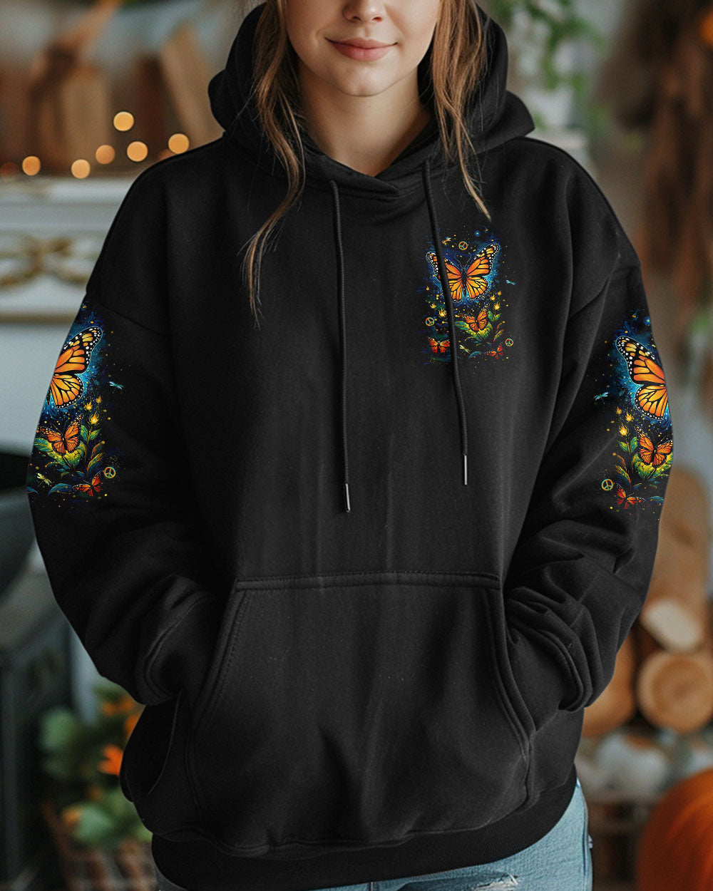 Soul of a Gypsy Heart of a Hippie Spirit of a Fairy Monarch Butterfly Boho AOP Shirts _13_ AInHx