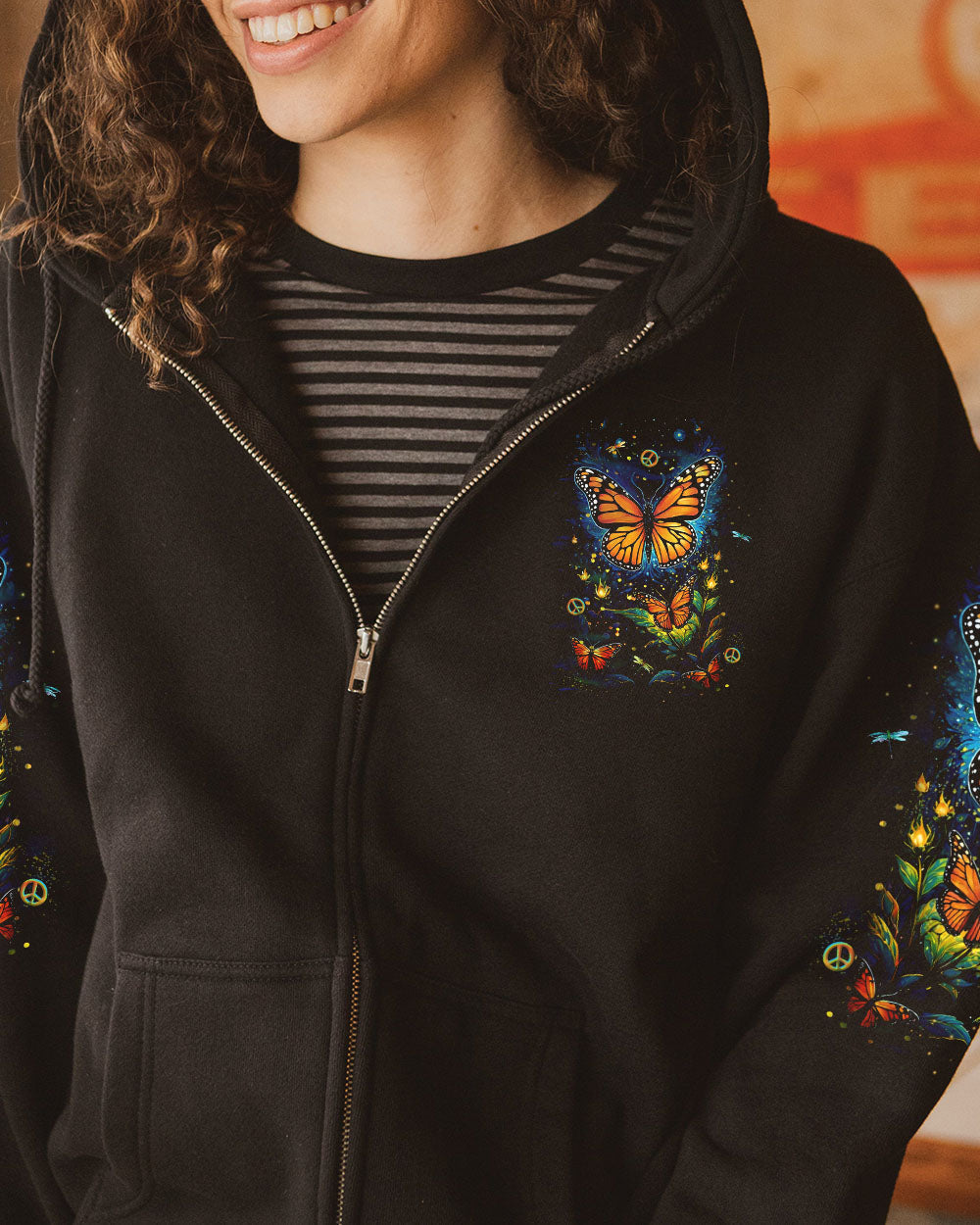 Soul of a Gypsy Heart of a Hippie Spirit of a Fairy Monarch Butterfly Boho AOP Shirts _4_ 7JitO