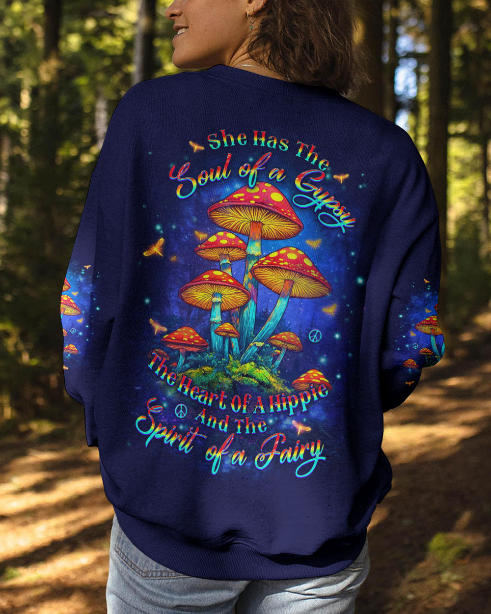 Soul of a Gypsy Heart of a Hippie Spirit of a Fairy Mushroom Psychedelic Hippie AOP Shirts _10_ PMFbb