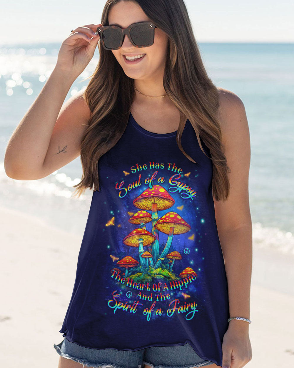 Soul of a Gypsy Heart of a Hippie Spirit of a Fairy Mushroom Psychedelic Hippie AOP Shirts _12_ 7OsiY