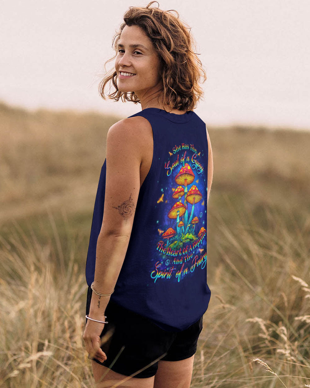 Soul of a Gypsy Heart of a Hippie Spirit of a Fairy Mushroom Psychedelic Hippie AOP Shirts _14_ w2YDu