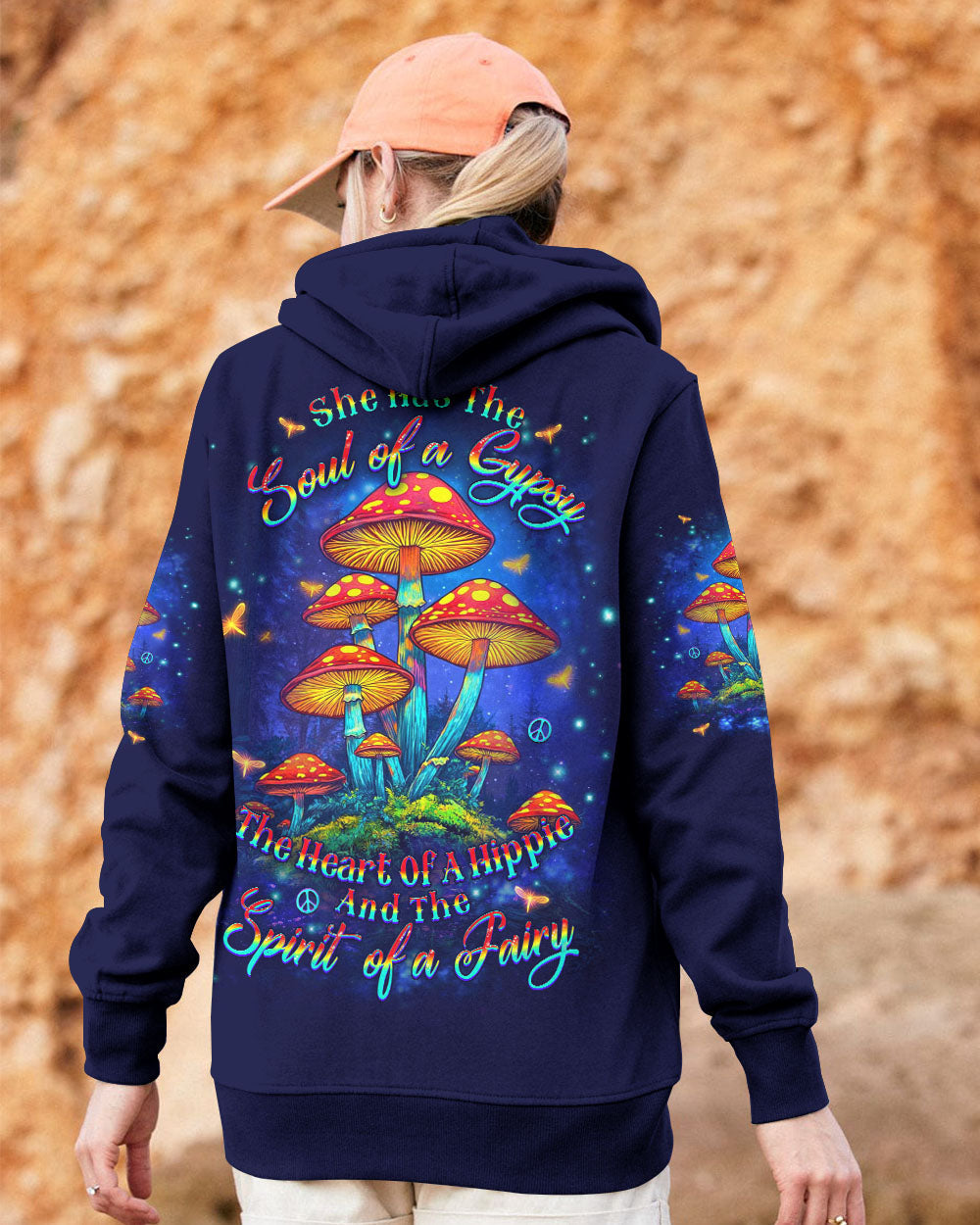 Soul of a Gypsy Heart of a Hippie Spirit of a Fairy Mushroom Psychedelic Hippie AOP Shirts _2_ Wd39B
