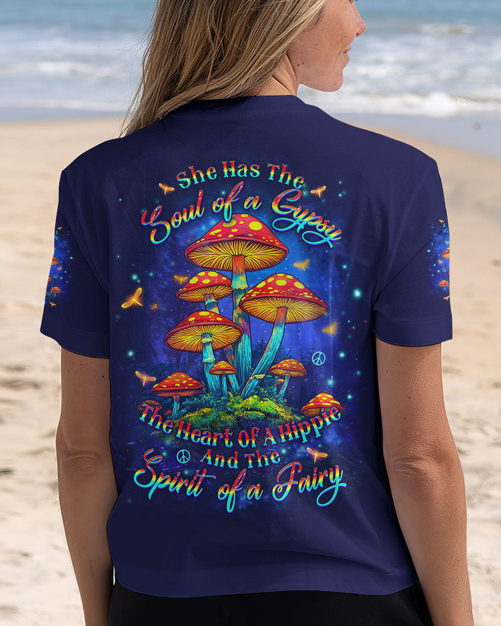 Soul of a Gypsy Heart of a Hippie Spirit of a Fairy Mushroom Psychedelic Hippie AOP Shirts _6_ trDGO