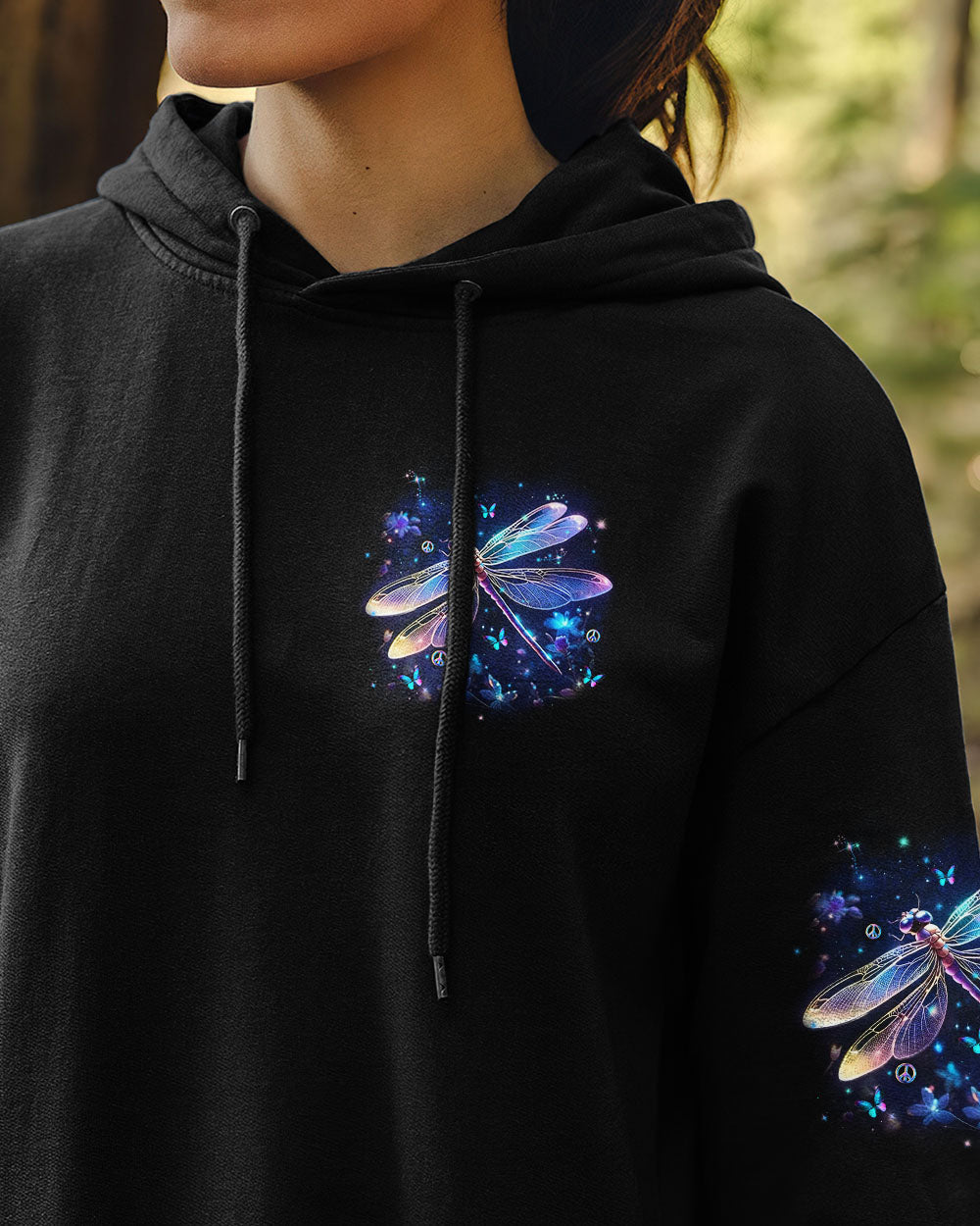 Soul of a Gypsy Heart of a Hippie Spirit of a Fairy Neon Dragonfly Galaxy AOP Shirts _13_ cTE5k