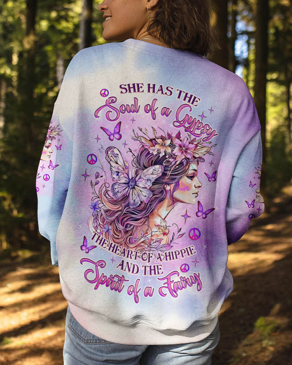 Soul of a Gypsy Heart of a Hippie Spirit of a Fairy Pastel Butterfly and Fairy AOP Shirts _3_ MiXSh