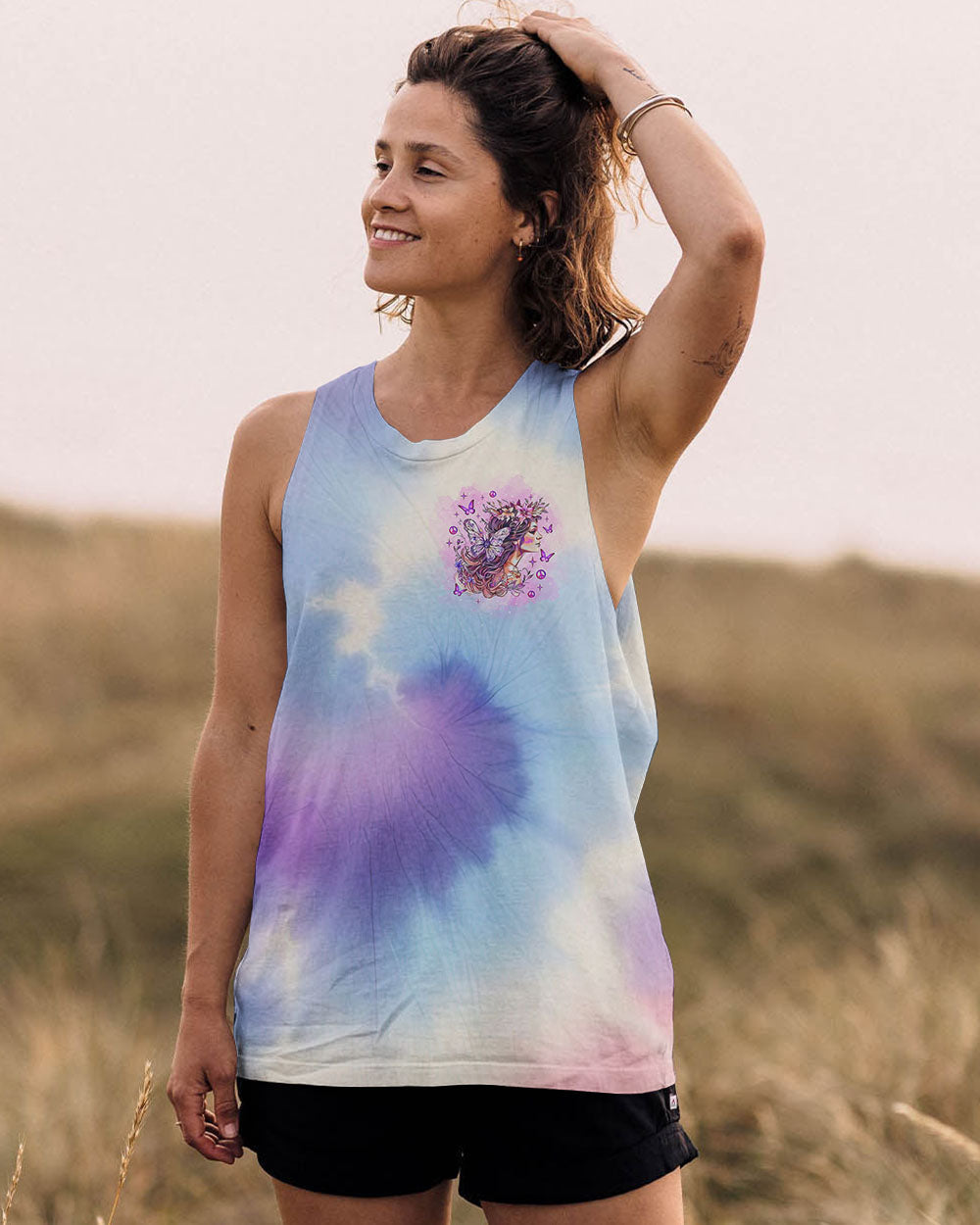 Soul of a Gypsy Heart of a Hippie Spirit of a Fairy Pastel Butterfly and Fairy AOP Shirts _6_ xF9UB