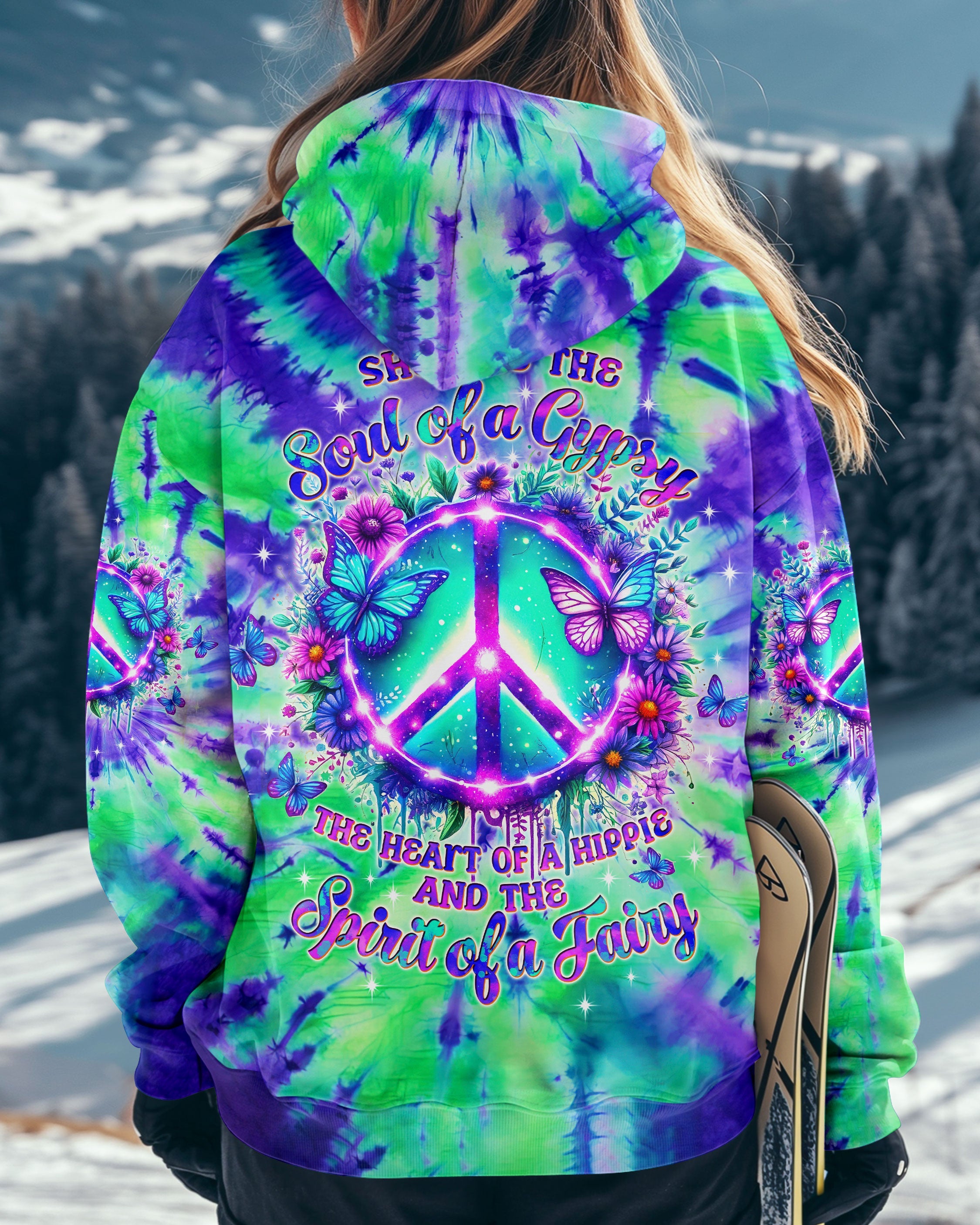 Soul of a Gypsy Heart of a Hippie Spirit of a Fairy Peace Sign Butterfly AOP Shirts _5_ 7WwMx