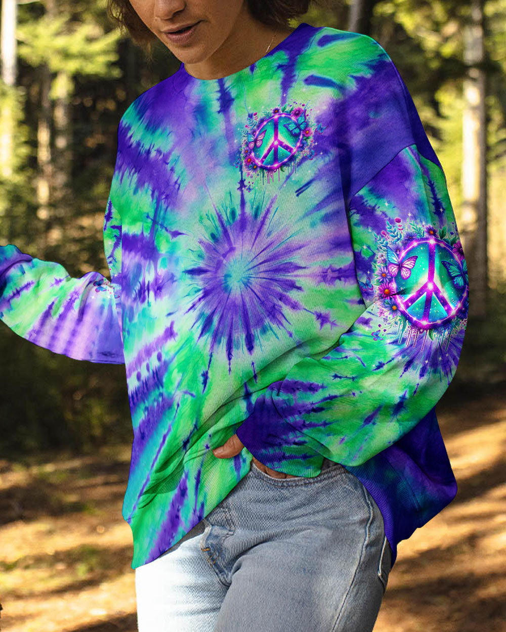 Soul of a Gypsy Heart of a Hippie Spirit of a Fairy Peace Sign Butterfly AOP Shirts _6_ Eey4P