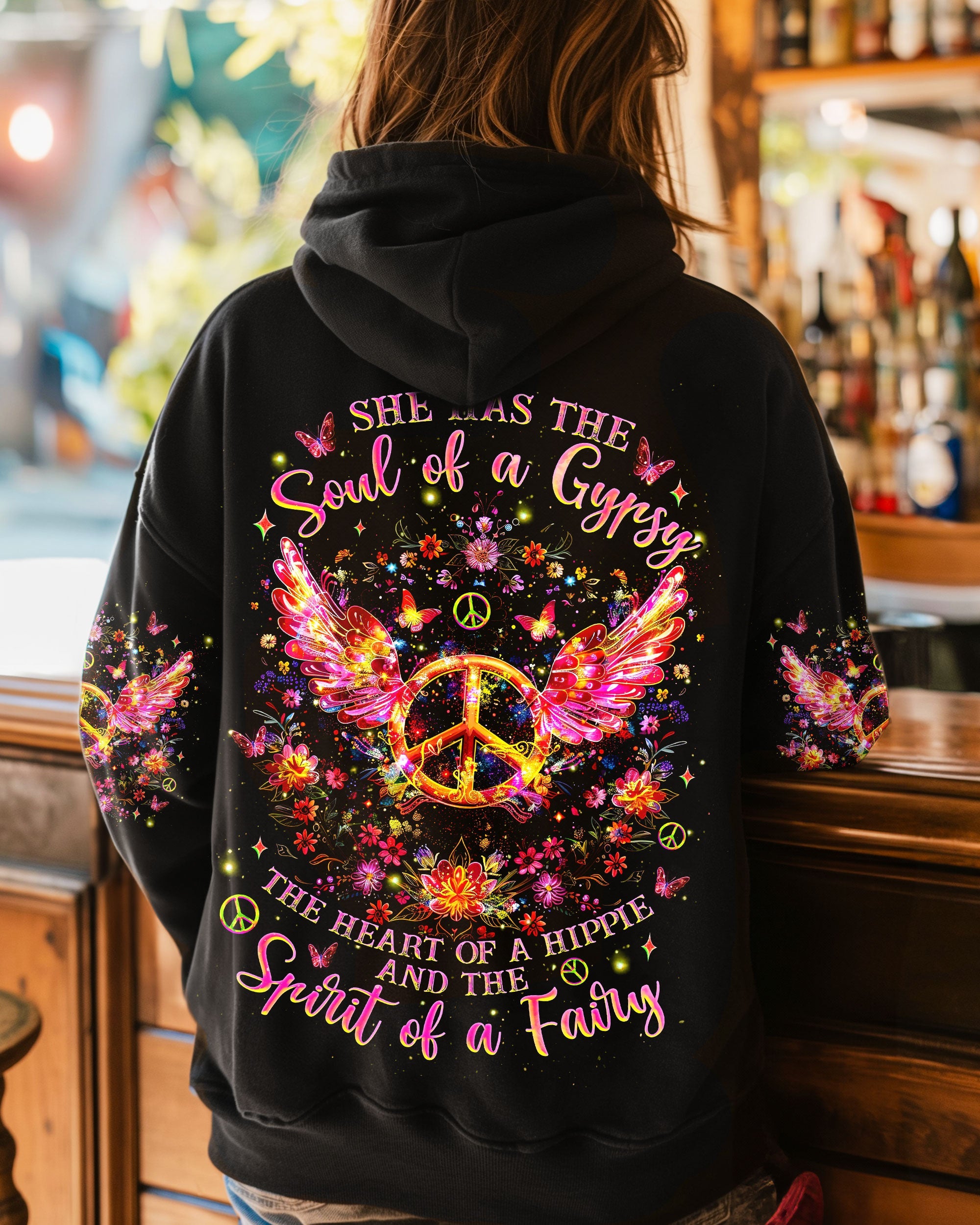 Soul of a Gypsy Heart of a Hippie Spirit of a Fairy Peace Wing AOP Shirts _5_ 9yQH5
