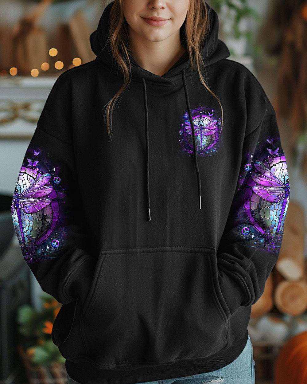 Soul of a Gypsy Heart of a Hippie Spirit of a Fairy Purple Dragonfly Magical AOP Shirts _14_ B9E2k