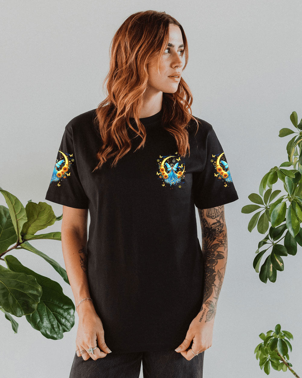 Soul of a Gypsy Heart of a Hippie Spirit of a Fairy Sunflowers Peace Signs AOP Shirts _9_ 3gzJZ