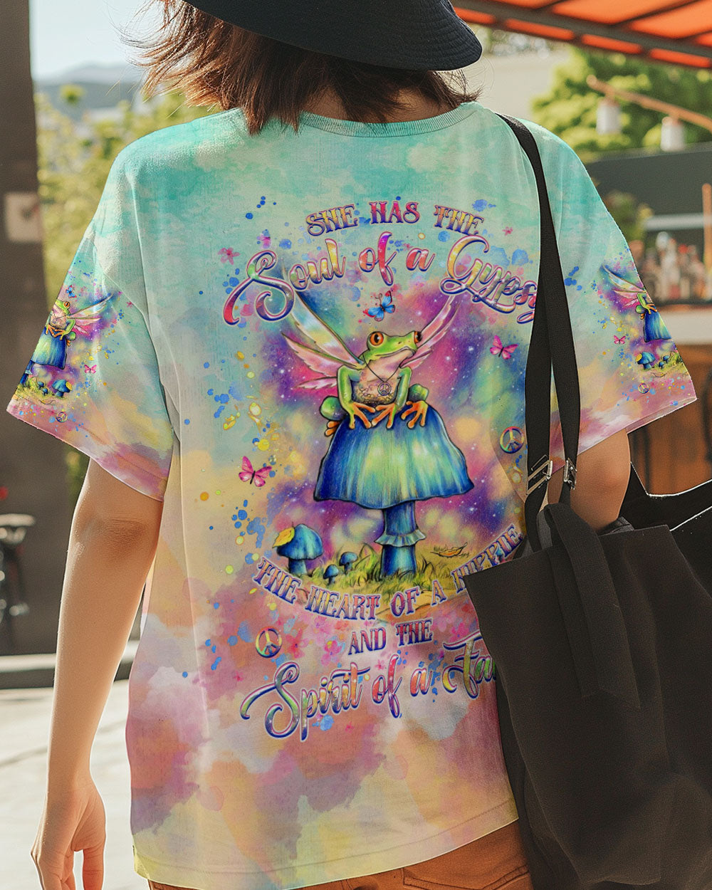 Soul of a Gypsy Heart of a Hippie Spirit of a Fairy Tie Dye Fairy Frog AOP Shirts _13_ A7lsN