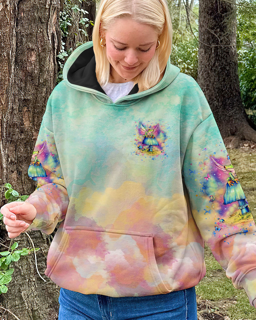 Soul of a Gypsy Heart of a Hippie Spirit of a Fairy Tie Dye Fairy Frog AOP Shirts _14_ enNrL