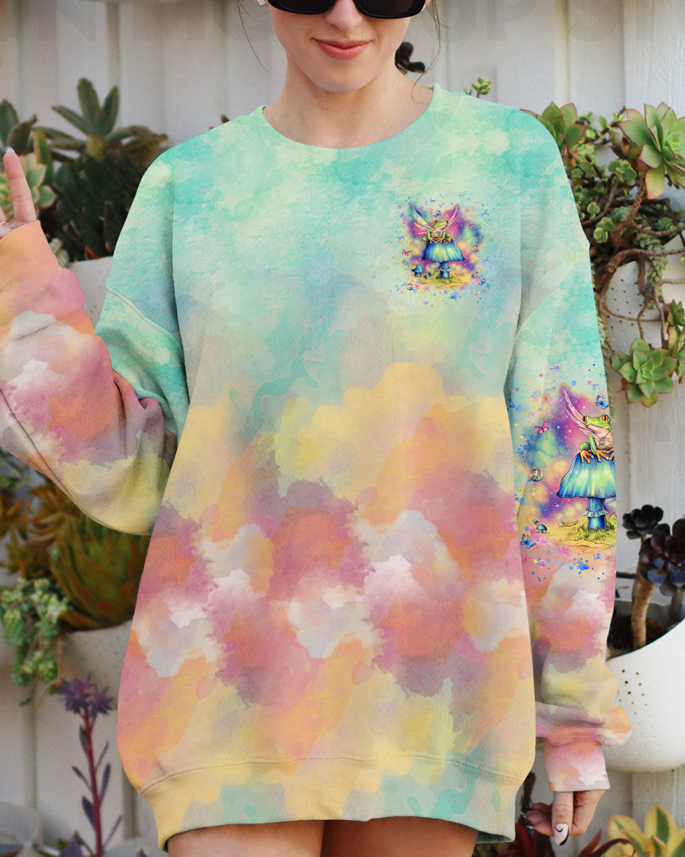 Soul of a Gypsy Heart of a Hippie Spirit of a Fairy Tie Dye Fairy Frog AOP Shirts _2_ ecwtb