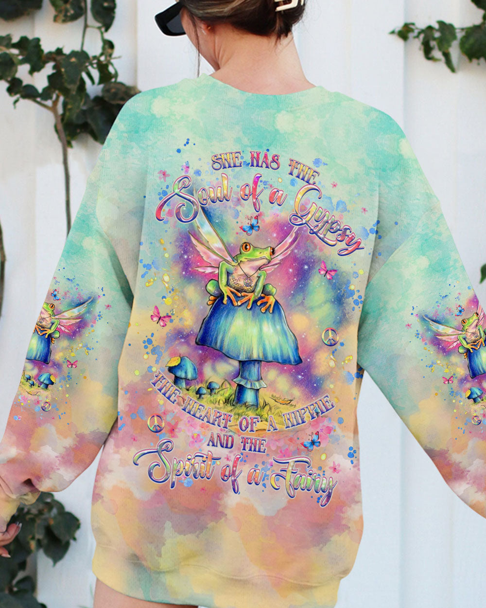 Soul of a Gypsy Heart of a Hippie Spirit of a Fairy Tie Dye Fairy Frog AOP Shirts _3_ pFgHE
