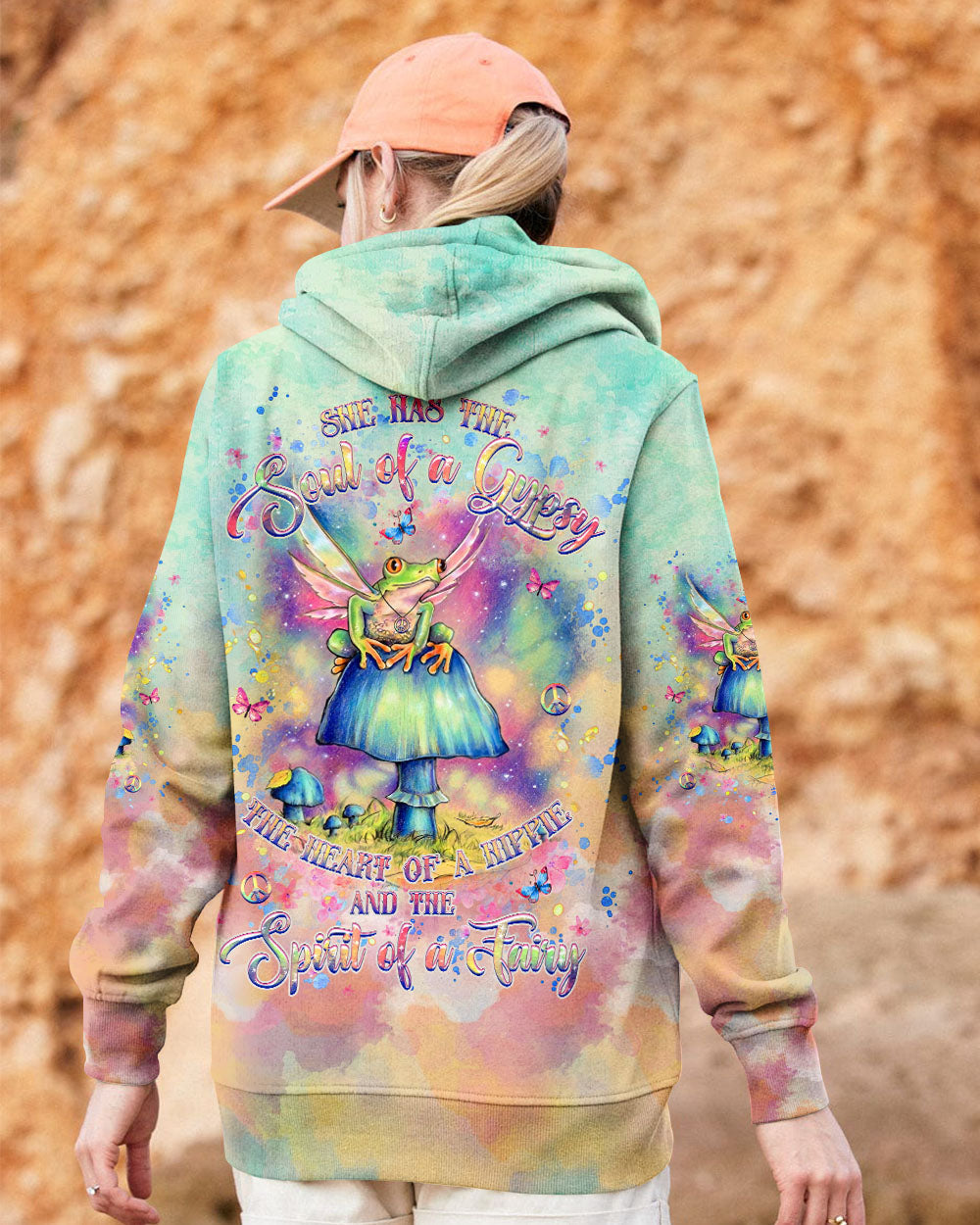 Soul of a Gypsy Heart of a Hippie Spirit of a Fairy Tie Dye Fairy Frog AOP Shirts _9_ OQtIq