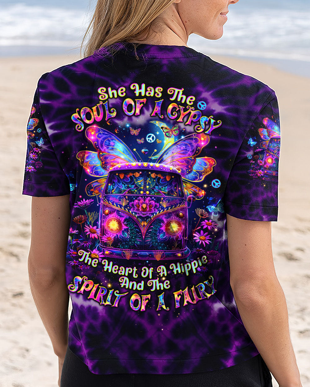 Soul of a Gypsy Heart of a Hippie Spirit of a Fairy VW Van and Butterfly Wings AOP Shirts _1_ j8V6J