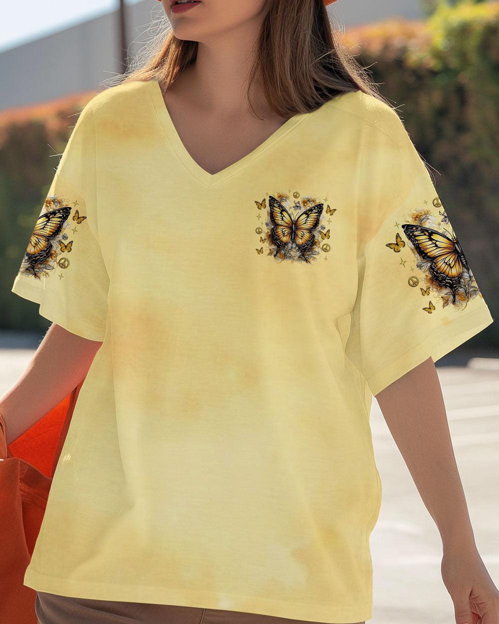 Soul of a Gypsy Heart of a Hippie Spirit of a Fairy Yellow Boho Butterfly AOP Shirts _13_ CSE25