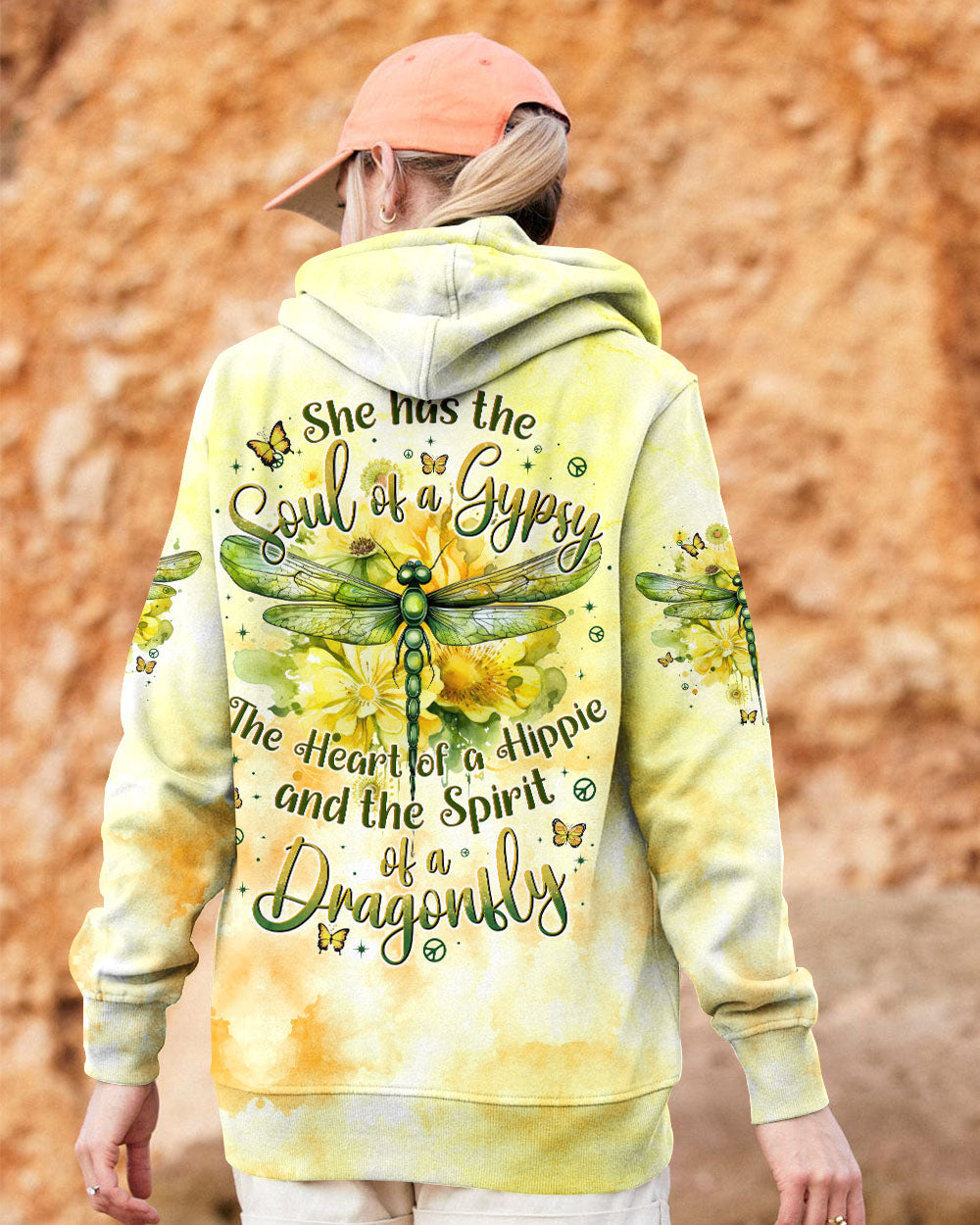 Soul of a Gypsy Hippie Heart Dragonfly Tie Dye Graphic Tee AOP Shirts _11_ feUqB
