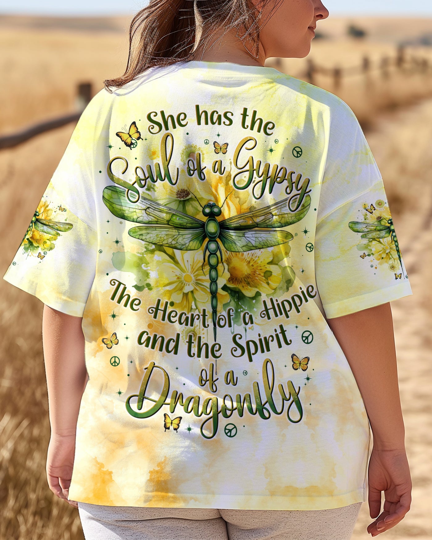 Soul of a Gypsy Hippie Heart Dragonfly Tie Dye Graphic Tee AOP Shirts _3_ APMAv