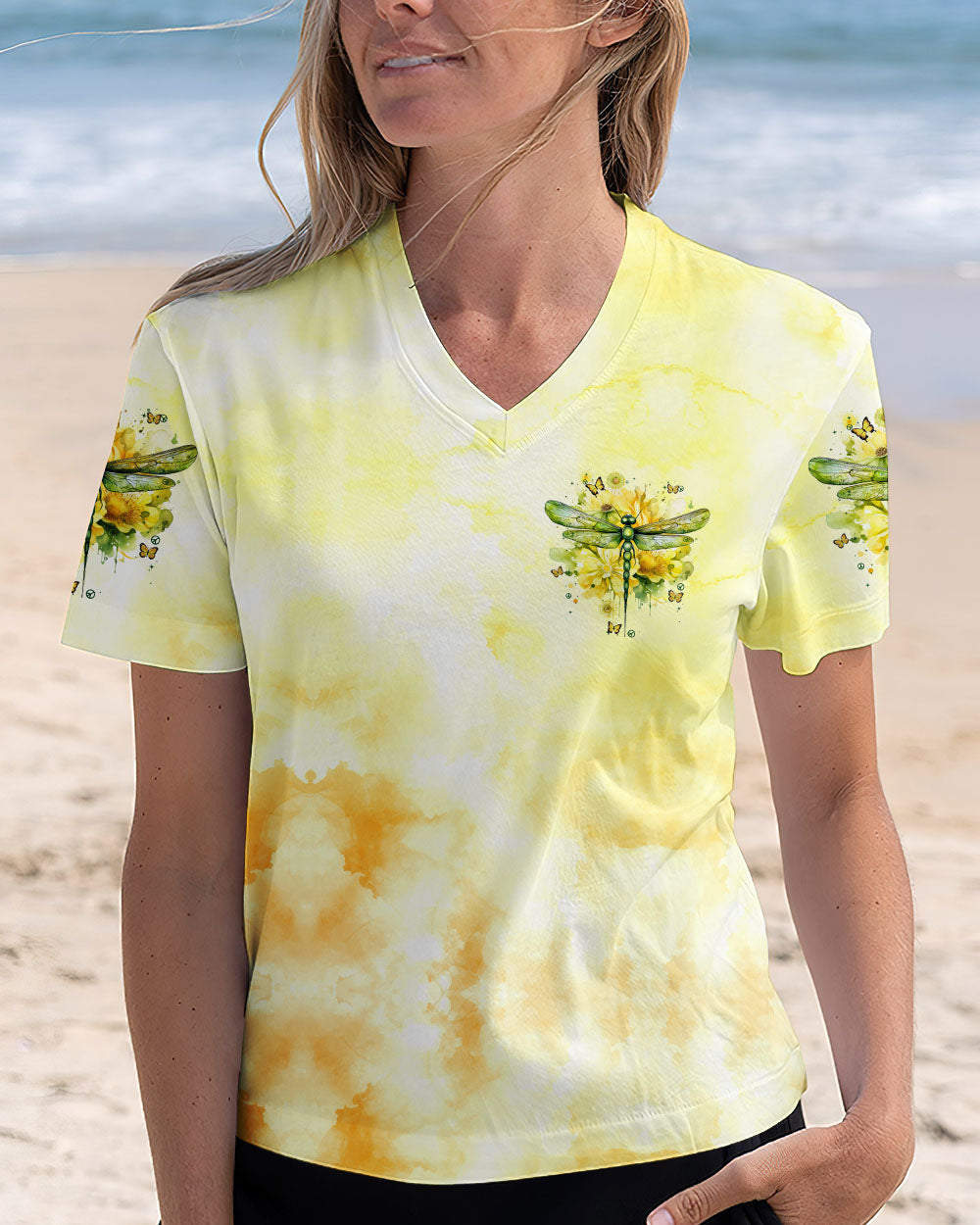 Soul of a Gypsy Hippie Heart Dragonfly Tie Dye Graphic Tee AOP Shirts _4_ 3A5MY