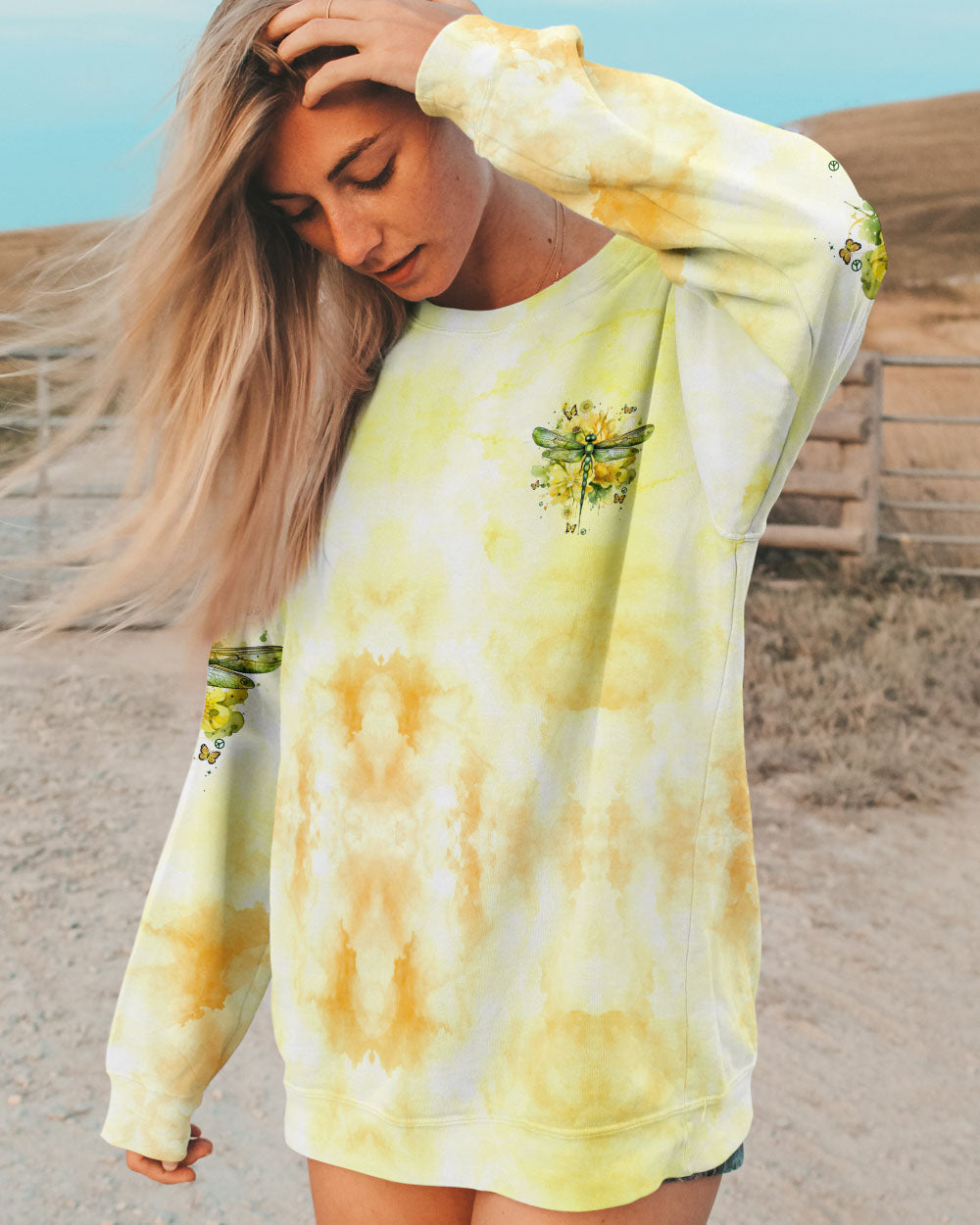 Soul of a Gypsy Hippie Heart Dragonfly Tie Dye Graphic Tee AOP Shirts _8_ aLOpu