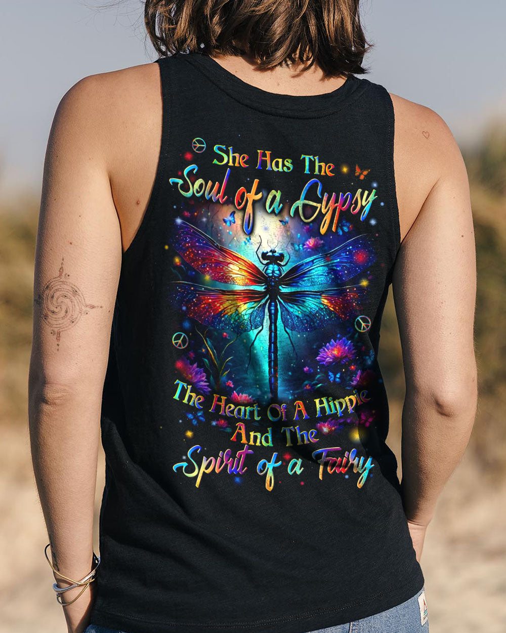 Soul of a Gypsy _26 Spirit of a Fairy Hippie Boho Dragonfly Tee for Women AOP Shirts _13_ upWjE