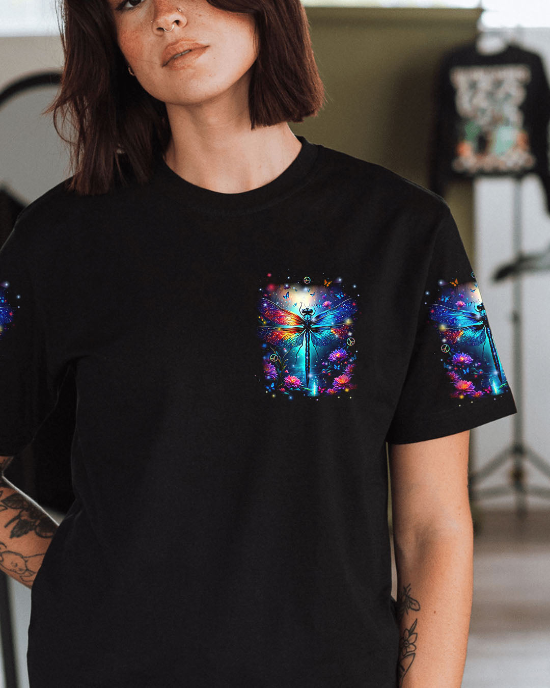 Soul of a Gypsy _26 Spirit of a Fairy Hippie Boho Dragonfly Tee for Women AOP Shirts _2_ 3TBse