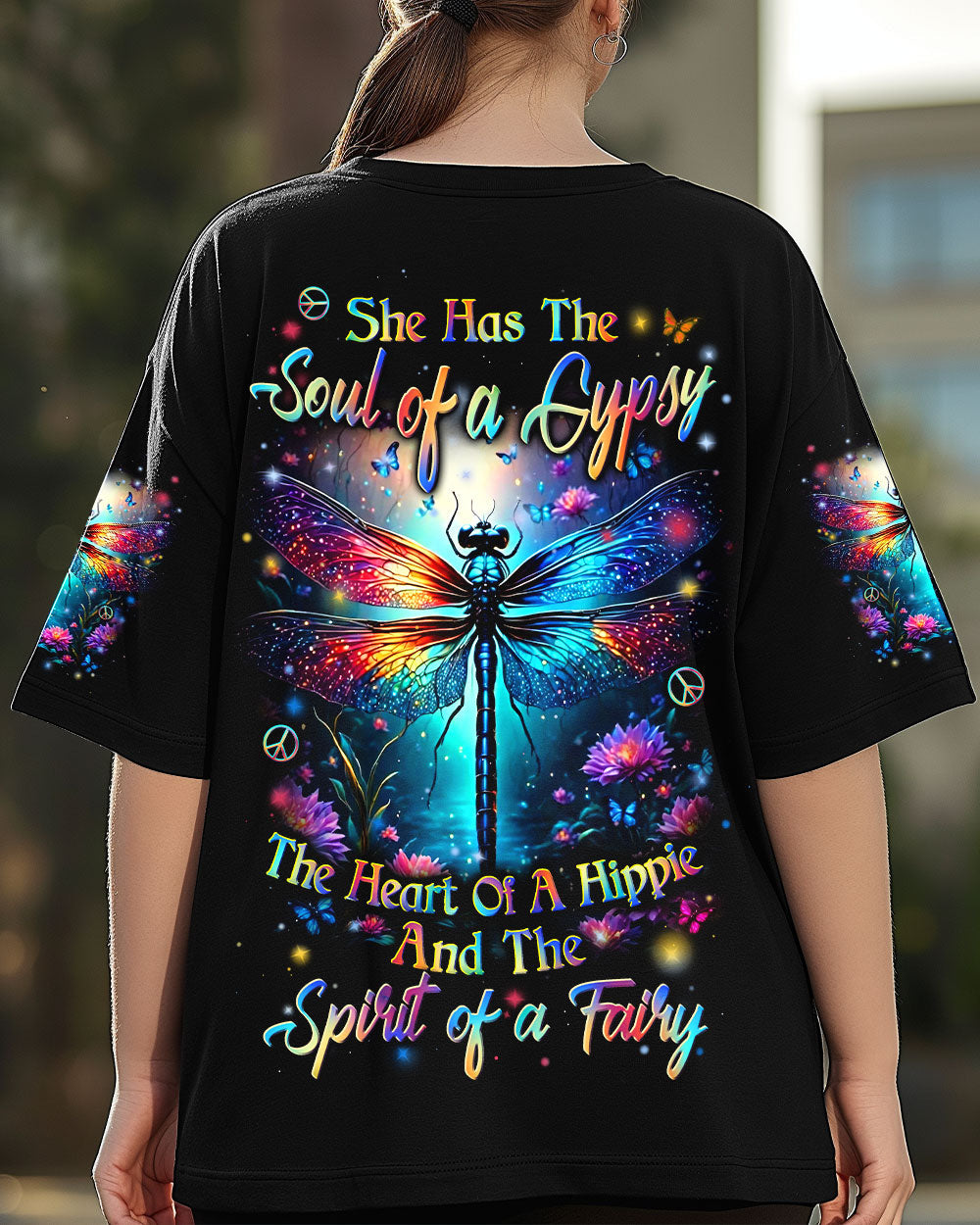 Soul of a Gypsy _26 Spirit of a Fairy Hippie Boho Dragonfly Tee for Women AOP Shirts _3_ 3oYw0