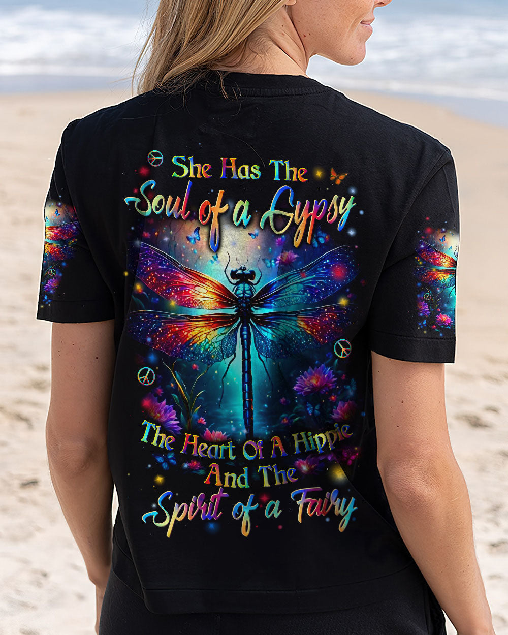 Soul of a Gypsy _26 Spirit of a Fairy Hippie Boho Dragonfly Tee for Women AOP Shirts _5_ OMUEP
