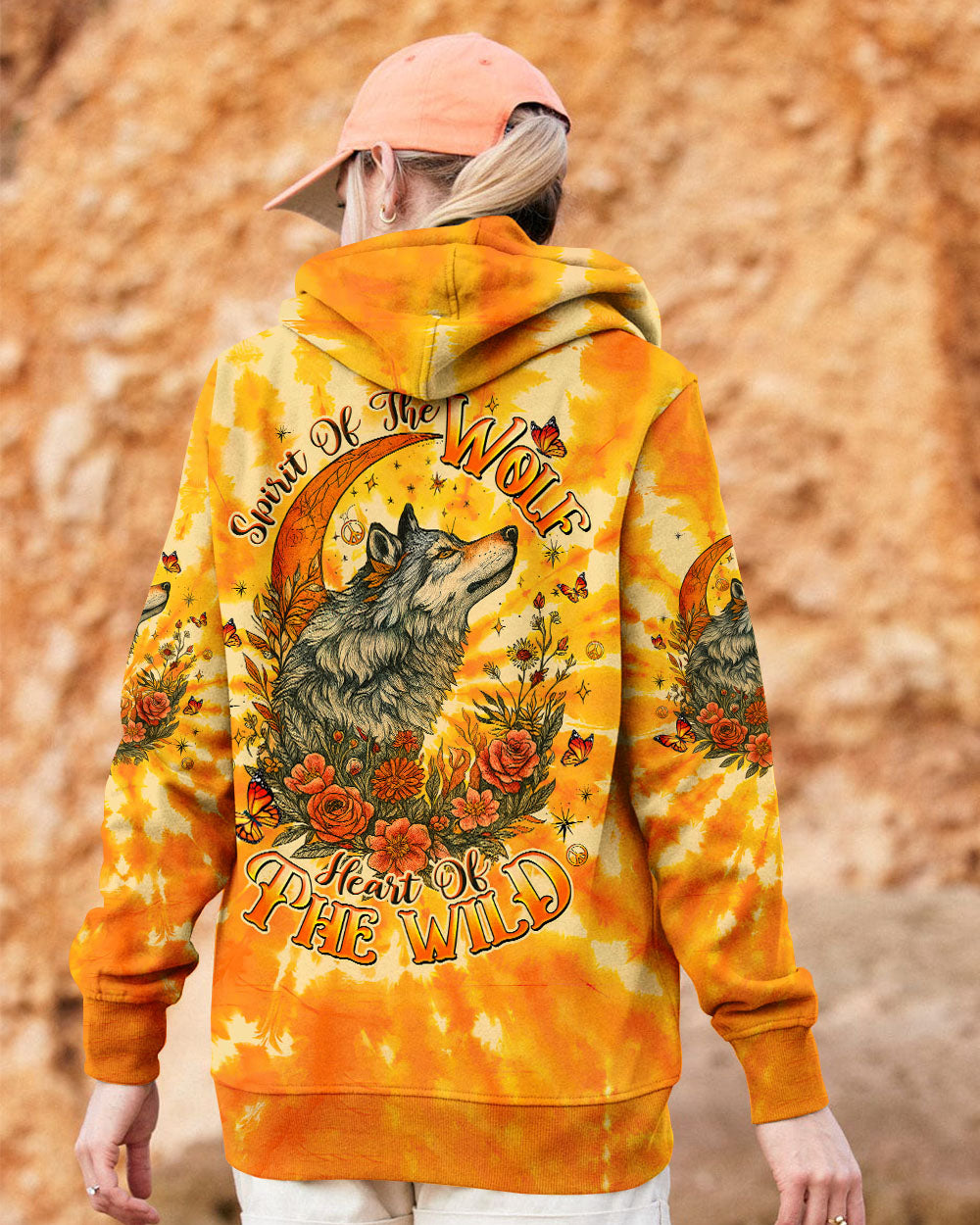 Spirit of the Wolf Heart of the Wild Wolf Floral and Moon Elements AOP Shirts _10_ J720n