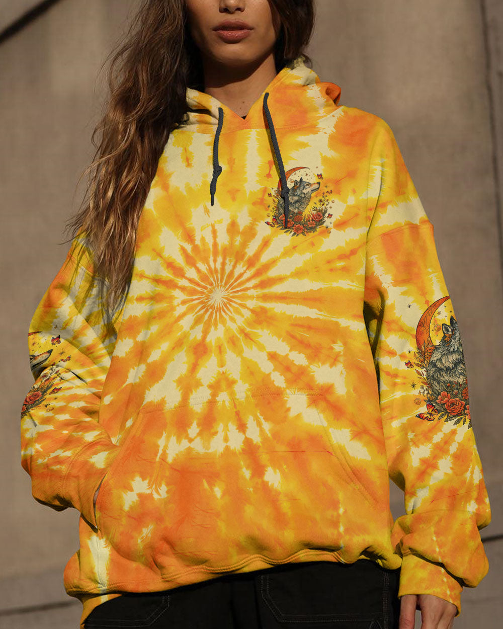 Spirit of the Wolf Heart of the Wild Wolf Floral and Moon Elements AOP Shirts _15_ kKGFH