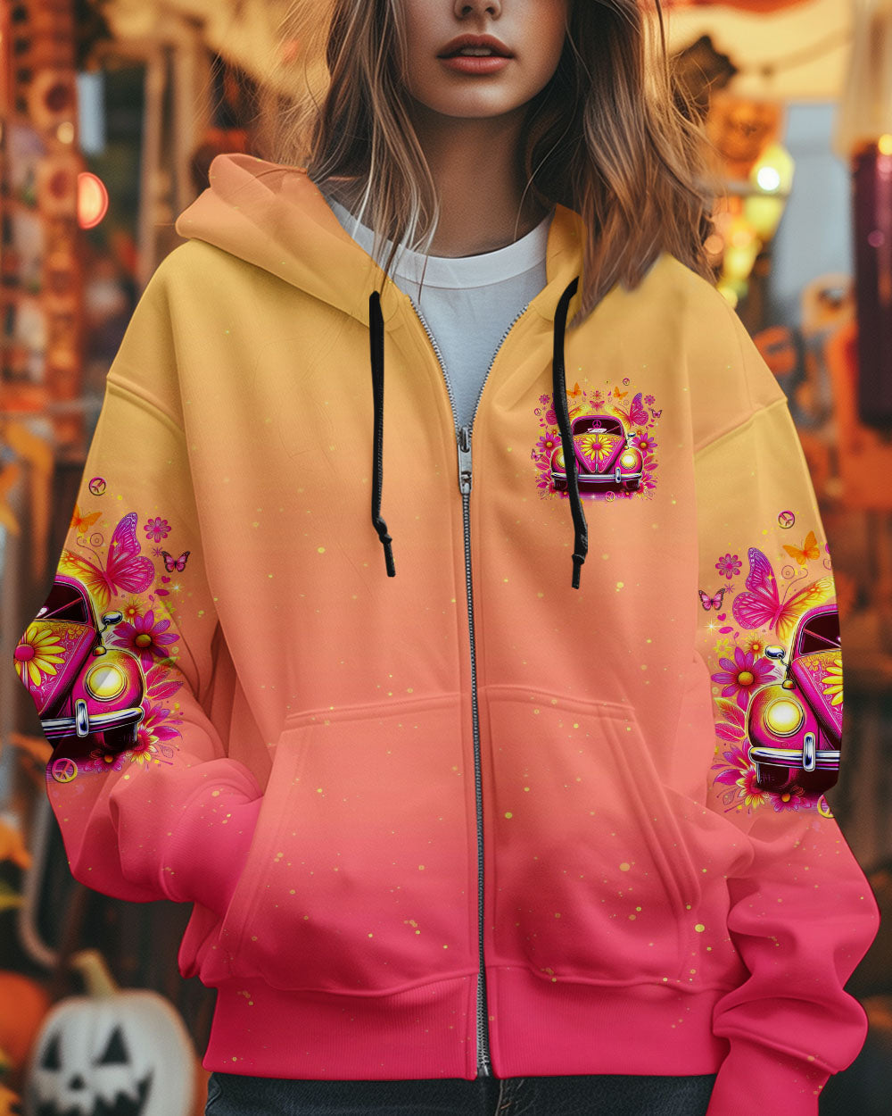 Spread Love Everywhere You Go Ombre Peace Car Hippie Style AOP Shirts _4_ PZSp5