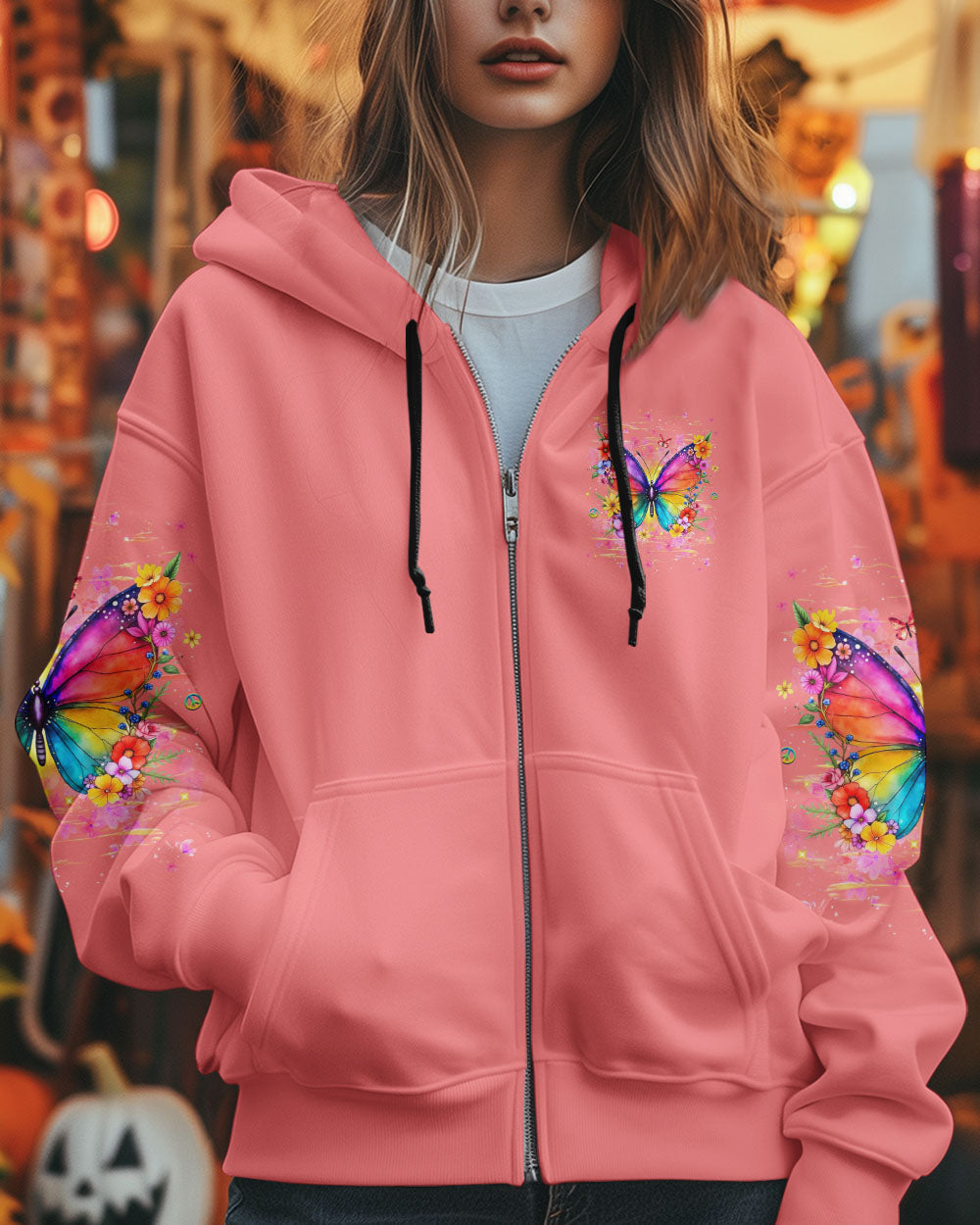 Stay Wild Flower Child Colorful Hippie Butterfly and Floral Graphic AOP Shirts _4_ UgeGU