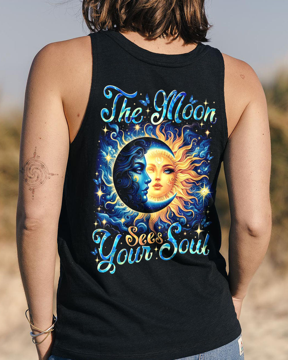 The Moon Sees Your Soul Sun and Moon Celestial Spiritual Galaxy Graphic AOP Shirts _14_ CMB5b
