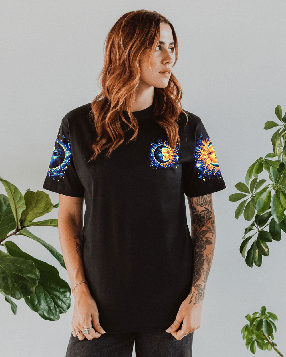 The Moon Sees Your Soul Sun and Moon Celestial Spiritual Galaxy Graphic AOP Shirts _3_ SF8Vr