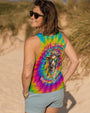 The Rebel in Me Will Never Die Colorful Tie Dye Hippie Cow Design with Peace Sign and Flowers AOP Shirts _ _11_ vYtcs