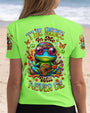The Rebel in Me Will Never Die Hippie Frog Green with Peace Sign and Guitar Design AOP Shirts _10_ 1sprk