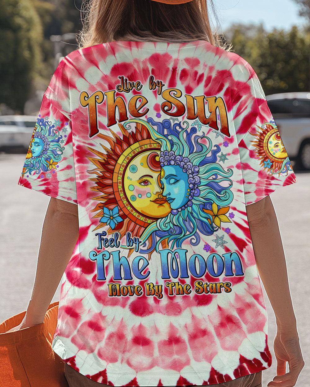 The Sun Feel by the Moon Move by the Stars Red Tie Dye AOP Shirts _12_ JfnBx