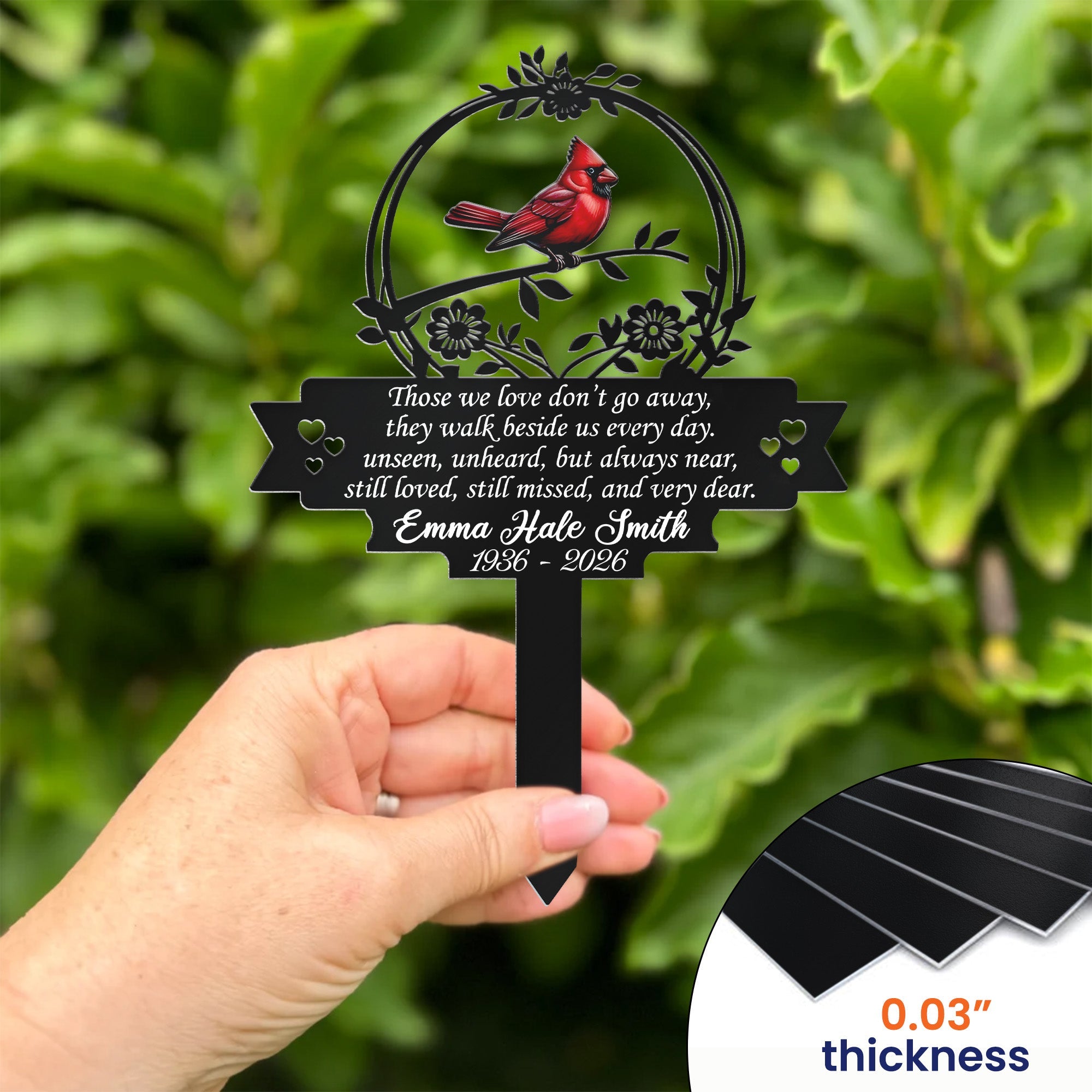 Those We Love Don_T Go Away Grave Marker Remembrance Gift Personalized Garden Stake_3