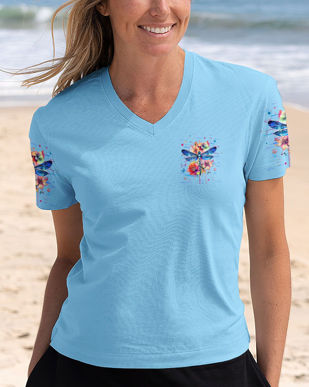 Those We Love Dont Go Away Memorial Dragonfly with Floral AOP Shirts _11_ 50ocr