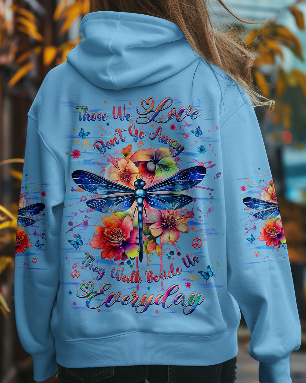 Those We Love Dont Go Away Memorial Dragonfly with Floral AOP Shirts _8_ NmpOJ