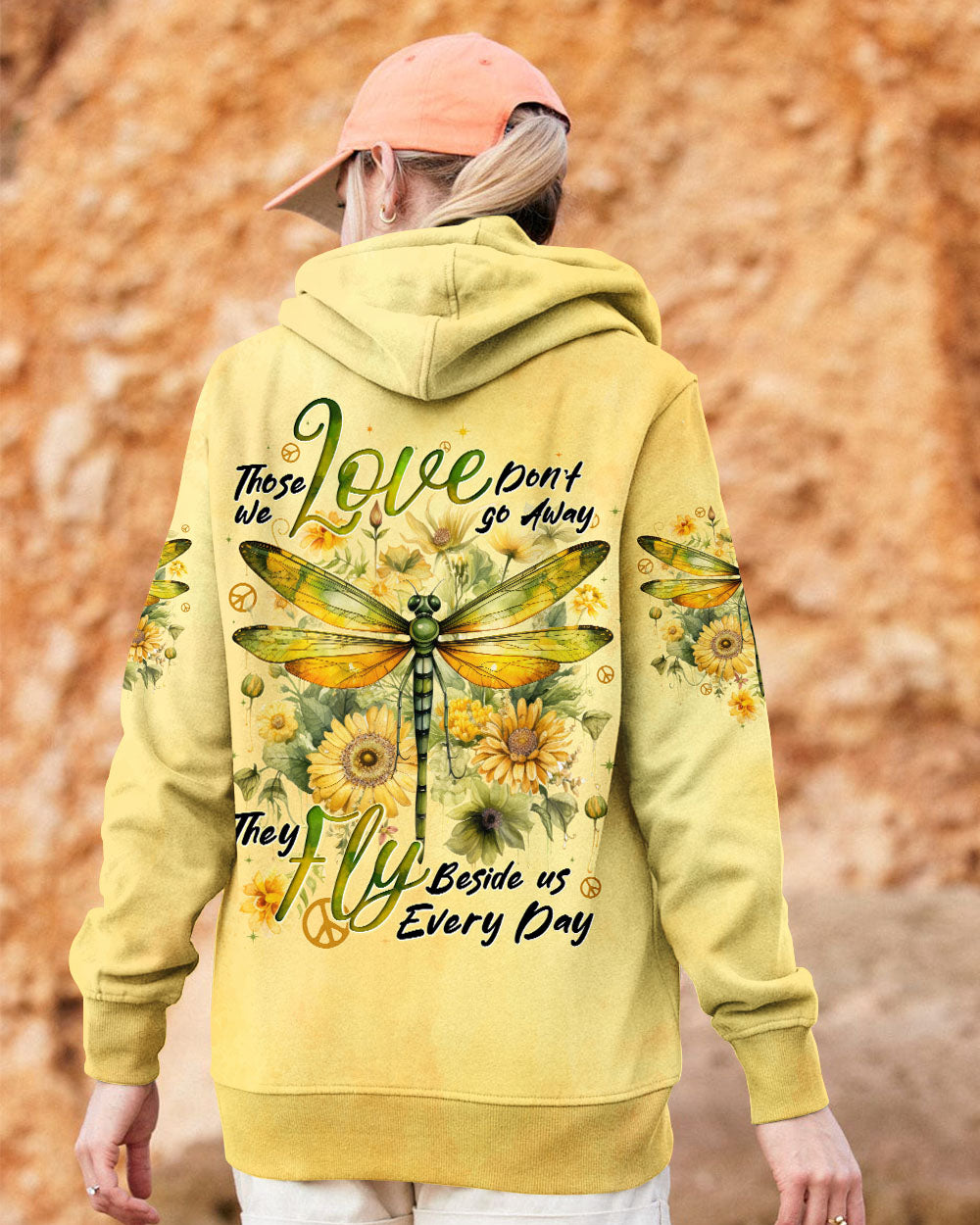 Those We Love Fly Beside Us Every Day Dragonfly and Sunflowers AOP Shirts _9_ FddRz