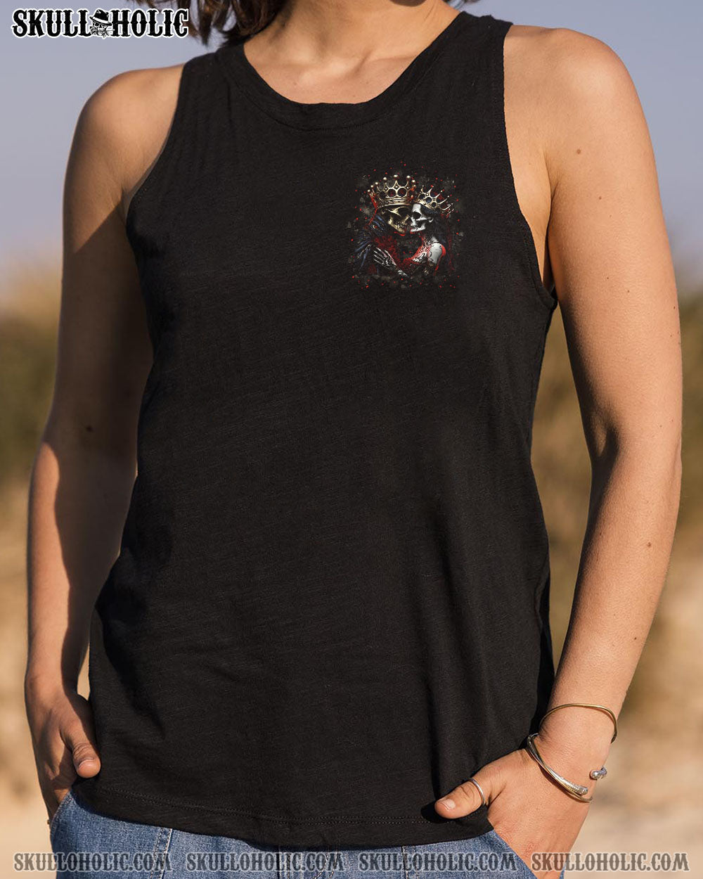 Till Death Do Us Part Gothic Skull Couple King and Queen Dark Love AOP Shirts _17_ pqSoa