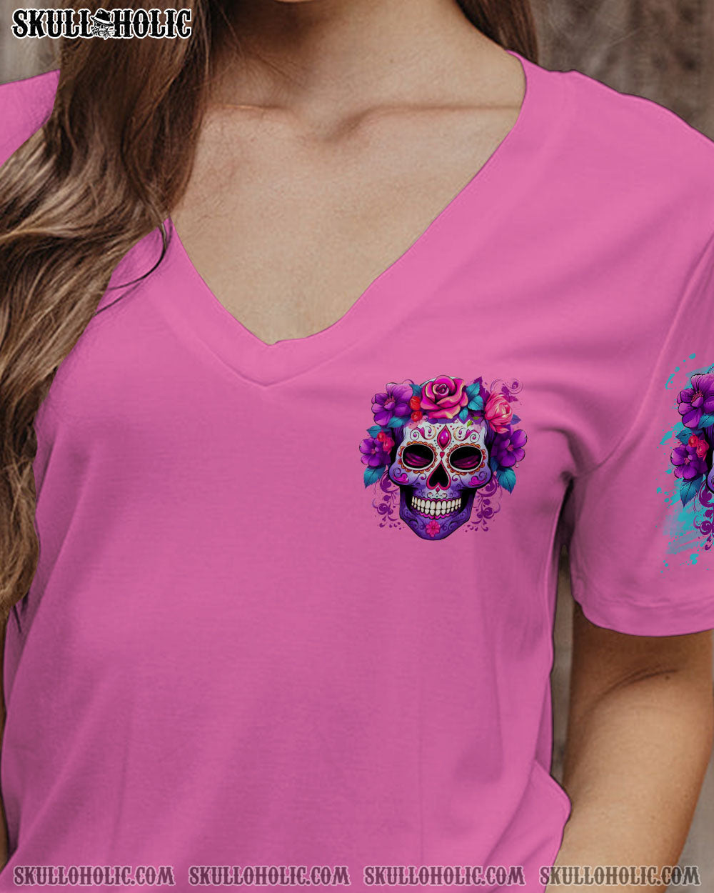 Tired of Bullshit Bitch in Me Came Out Floral Skull Attitude Graphic Pullover AOP Shirts _9_ 7FJMd