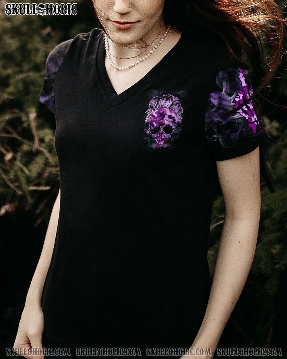 To that B with my name In Her Mouth Sassy Skull Purple Camo Attitude for Women AOP Shirts _12_ x7wav