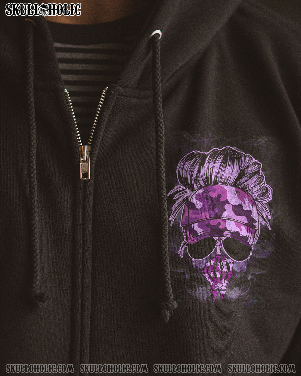 To that B with my name In Her Mouth Sassy Skull Purple Camo Attitude for Women AOP Shirts _9_ A2RNT